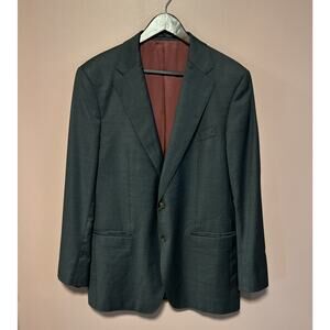 Spier & Mackay Sport Coat 46L Charcoal Gray Wool Fabric Suit Jacket Mens